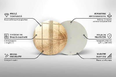 Dessous de bougie rond Sable