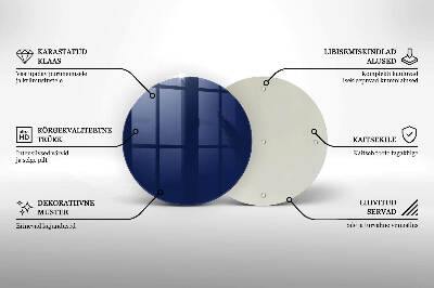 Dessous de bougie rond Couleur bleue