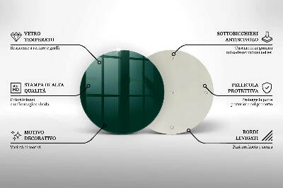 Dessous de bougie rond Couleur verte