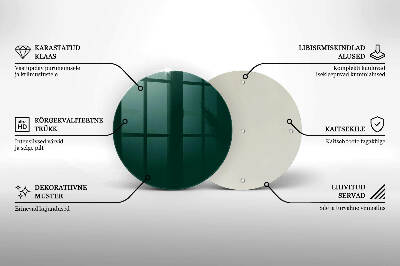 Dessous de bougie rond Couleur verte