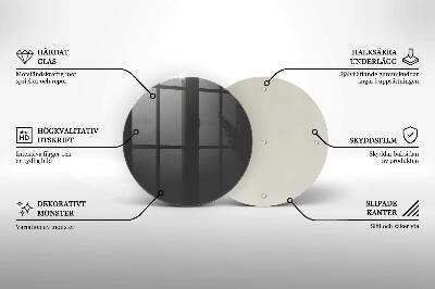 Dessous de bougie rond Couleur grise