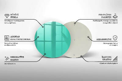 Dessous de bougie rond Couleur verte