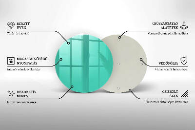 Dessous de bougie rond Couleur verte