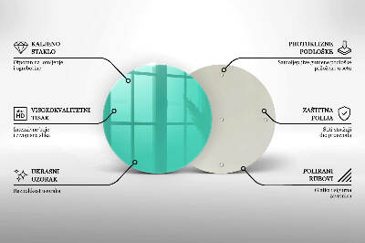 Dessous de bougie rond Couleur verte