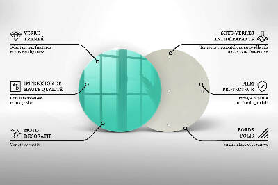 Dessous de bougie rond Couleur verte