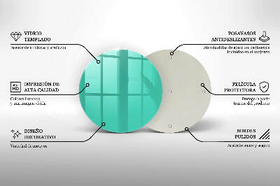 Dessous de bougie rond Couleur verte