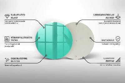 Dessous de bougie rond Couleur verte
