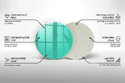 Dessous de bougie rond Couleur verte