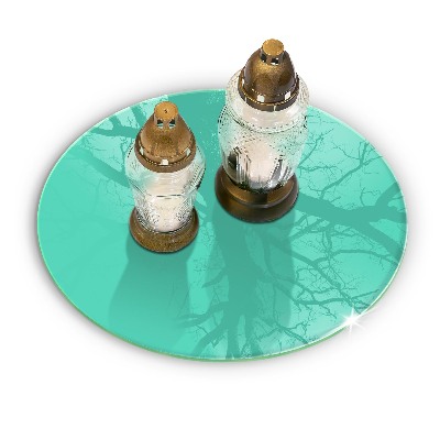 Dessous de bougie rond Couleur verte