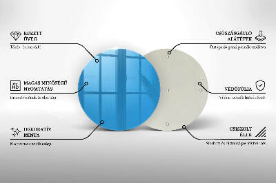 Dessous de bougie rond Couleur bleue