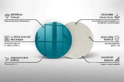 Dessous de bougie rond Couleur turquoise