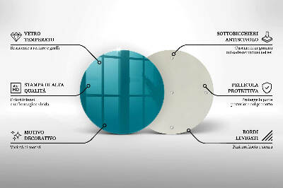 Dessous de bougie rond Couleur turquoise