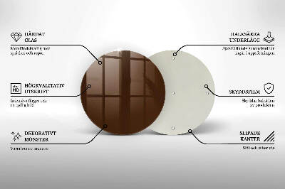 Dessous de bougie rond Couleur marron