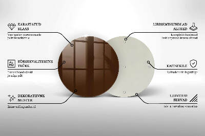 Dessous de bougie rond Couleur marron