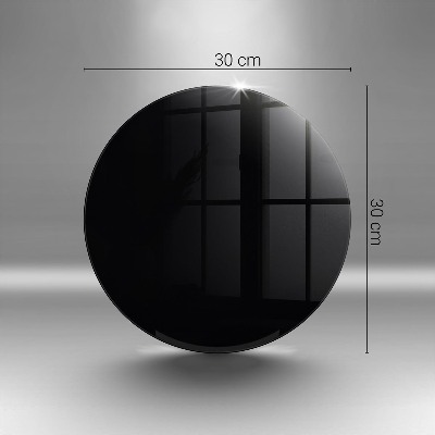 Dessous de bougie rond Couleur noire