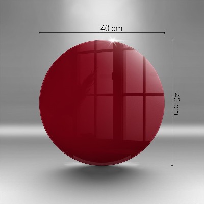 Dessous de bougie rond Couleur bordeaux