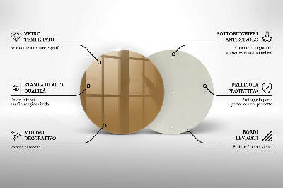 Dessous de bougie rond Couleur beige