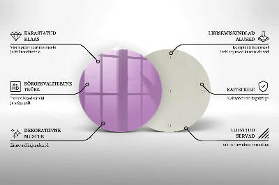 Dessous de bougie rond Violet