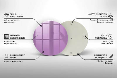 Dessous de bougie rond Violet