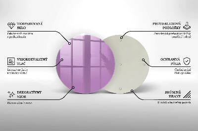 Dessous de bougie rond Violet