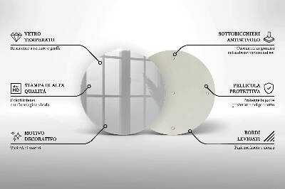 Dessous de bougie rond Couleur grise