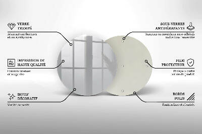 Dessous de bougie rond Couleur grise