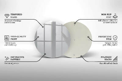 Dessous de bougie rond Couleur grise