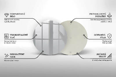 Dessous de bougie rond Couleur grise