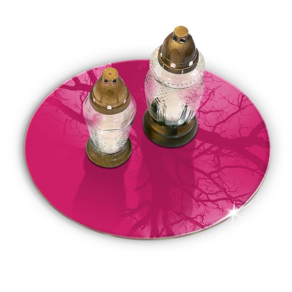 Dessous de bougie rond Couleur rose
