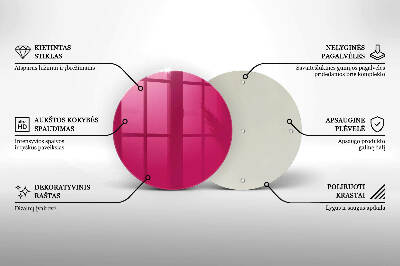 Dessous de bougie rond Couleur rose