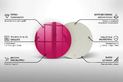 Dessous de bougie rond Couleur rose