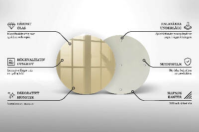 Dessous de bougie rond Couleur beige