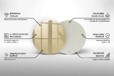 Dessous de bougie rond Couleur beige