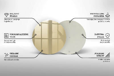 Dessous de bougie rond Couleur beige