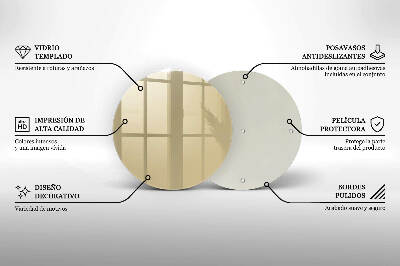 Dessous de bougie rond Couleur beige