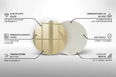 Dessous de bougie rond Couleur beige