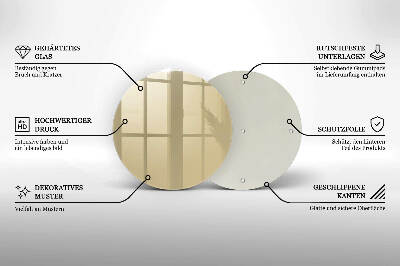 Dessous de bougie rond Couleur beige