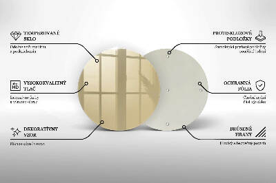 Dessous de bougie rond Couleur beige