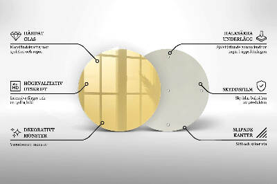 Dessous de bougie rond Couleur jaune
