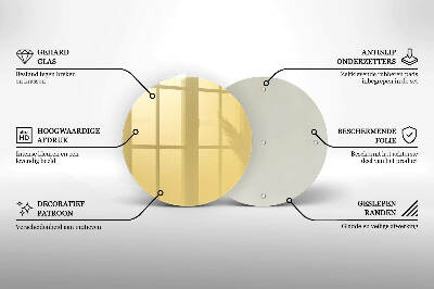 Dessous de bougie rond Couleur jaune