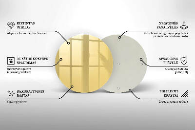 Dessous de bougie rond Couleur jaune
