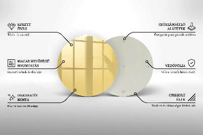 Dessous de bougie rond Couleur jaune