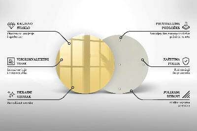 Dessous de bougie rond Couleur jaune