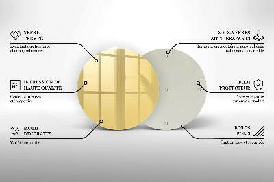 Dessous de bougie rond Couleur jaune