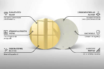 Dessous de bougie rond Couleur jaune