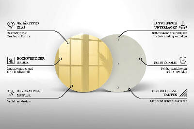 Dessous de bougie rond Couleur jaune