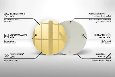 Dessous de bougie rond Couleur jaune