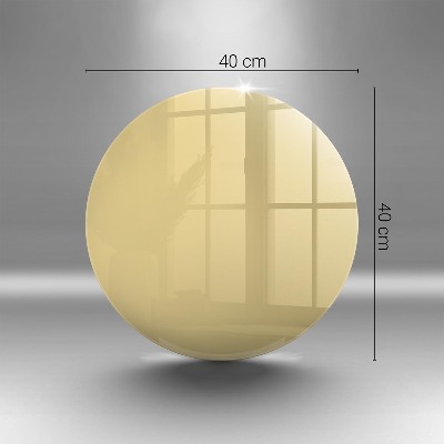 Dessous de bougie rond Couleur jaune