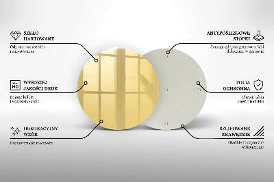 Dessous de bougie rond Couleur jaune