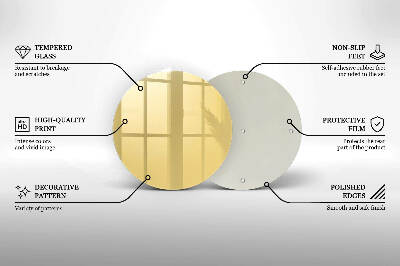 Dessous de bougie rond Couleur jaune
